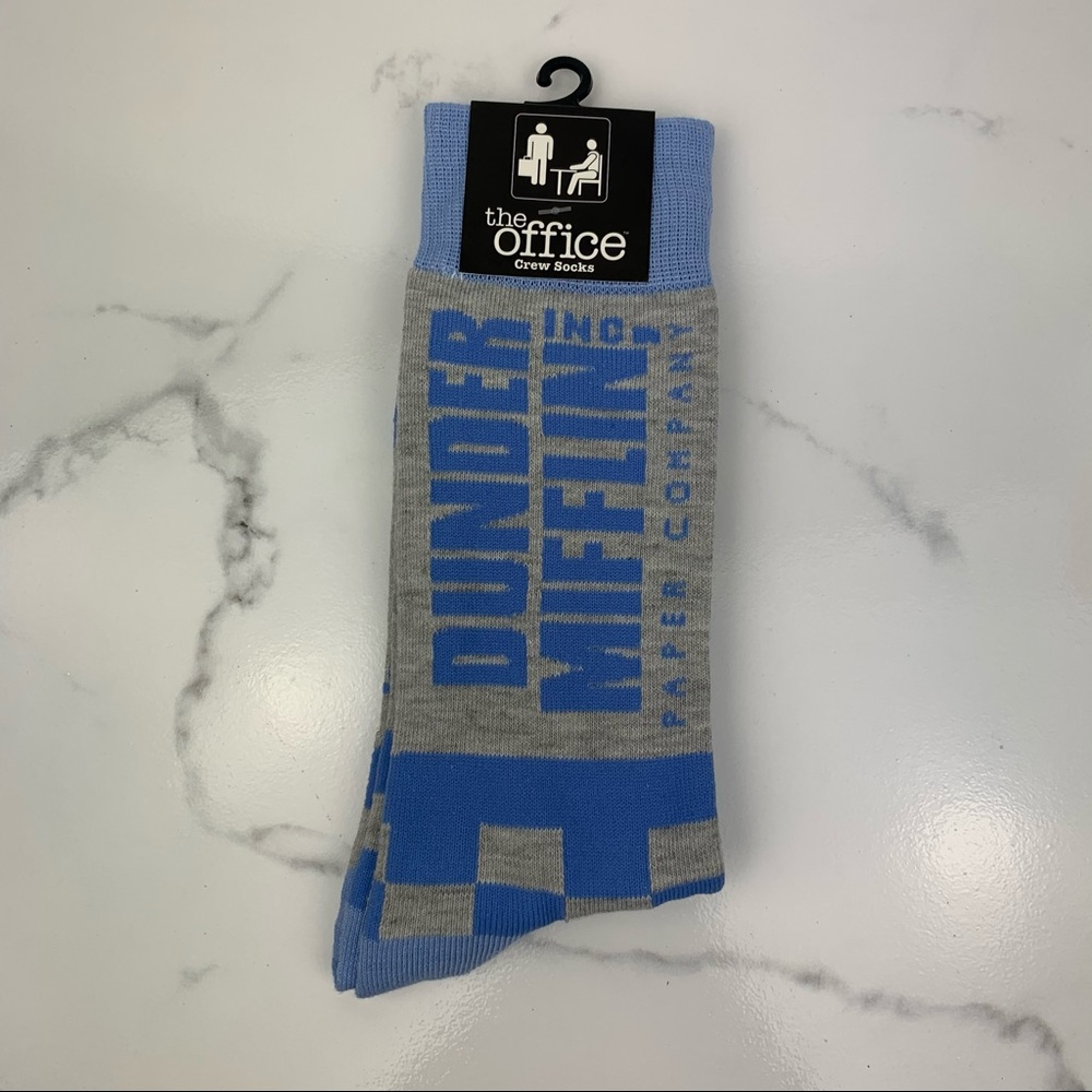 The Office “ Dunder Mifflin” Novelty Crew Socks